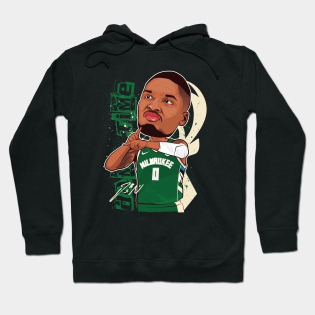 Dame Time Damian Lillirad Bucks Hoodie by portraiteam